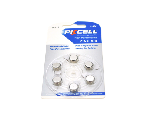 Батарейка повітряно цинкова PKCELL 1.4V ZA13, 6 штук у блістері, ціна за блістер, Q