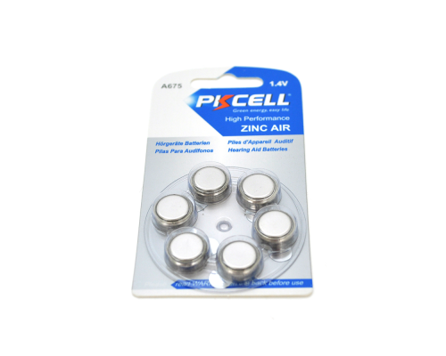 Батарейка повітряно цинкова PKCELL 1.4V ZA675, 6 штук у блістері, ціна за блістер, Q