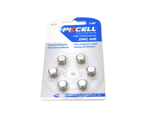 Батарейка повітряно цинкова PKCELL 1.4V ZA312, 6 штук у блістері, ціна за блістер, Q