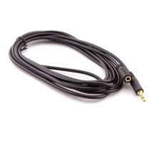 Подовжувач Audio DC3.5 тато-мама 1.5м, GOLD Stereo Jack, (круглий) Black cable, Пакет Q500