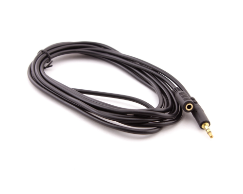 Подовжувач Audio DC3.5 тато-мама 1.5м, GOLD Stereo Jack, (круглий) Black cable, Пакет Q500 Подовжувач Audio DC3.5 тато-мама 1.5м, GOLD Stereo Jack, (круглий) Black cable, Пакет Q500