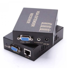 Активний подовжувач VGA 100m по кручений парі через RJ-45, Black, BOX