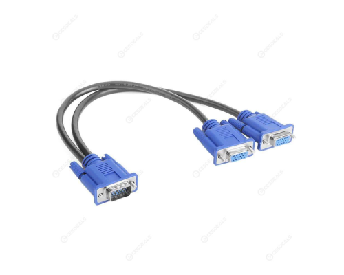 Розгалужувач VGA 0,2m, male to 2 * female (тато-2 * мама), кульок Q100 Розгалужувач VGA 0,2m, male to 2 * female (тато-2 * мама), кульок Q100