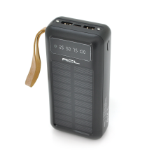 Powerbank ACL PW-61 30000mAh, SOLAR, Type-C/Lighting/Micro/USB, Black, Box