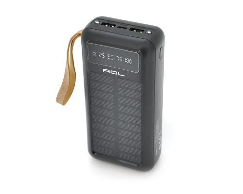 Powerbank ACL PW-61 30000mAh, SOLAR, Type-C/Lighting/Micro/USB, Black, Box Powerbank ACL PW-61 30000mAh, SOLAR, Type-C/Lighting/Micro/USB, Black, Box
