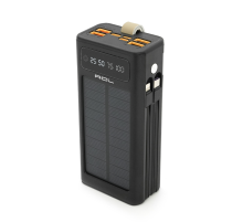 Powerbank ACL PW-90 30000mAh, SOLAR, TypeC + Lighting, Black, Box
