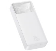 Powerbank Baseus Bipow 20000mAh, Input:5V/2A/3A,9V/2A(microUSB,Type-C), Output:5V/3A,9V/2A,12V/1.5A(2хUSB),Q40,plastic,White