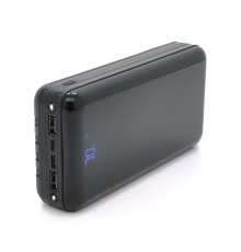 PowerBank Bix-30000mAh, Input:MicroUSB+Type-C, Output:4USB/Type-C/MicroUSB/Lightning, QC22.5W/PD20W, Black
