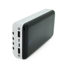 PowerBank Bix-30000mAh, Input:MicroUSB+Type-C, Output:4USB/Type-C/MicroUSB/Lightning, QC22.5W/PD20W, White