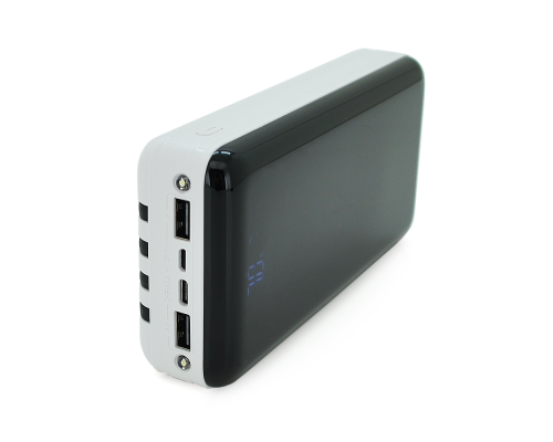 PowerBank Bix-30000mAh, Input:MicroUSB+Type-C, Output:4USB/Type-C/MicroUSB/Lightning, QC22.5W/PD20W, White