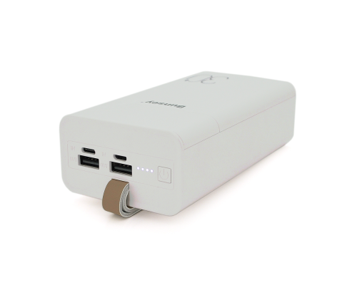 PowerBank Bunsey BY-40 30000mAh, Input:MicroUSB+Type-C, Output:2USB/Type-C, QC22.5W/PD20W, White