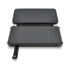 Power bank 12000 mAh Solar, Input:5V/1A(microUSB), Output:5V/2,1А(2хUSB), rubberized case, Black, BOX