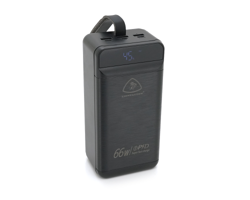 Powerbank LIONPATTON L46, 60000mAh, QC3.0, MicroUSB, Type-C, Lighting, 3xUSB, Black, Box
