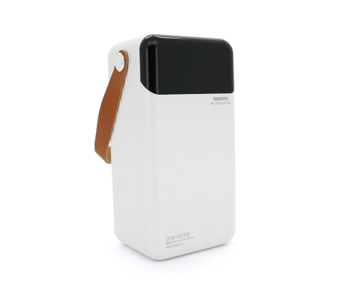 Power Bank Remax RPP-565 60000mAh, 2USB+Type-C+Lightning, QC/PD, 22.5W, Black/White, 1.34kg