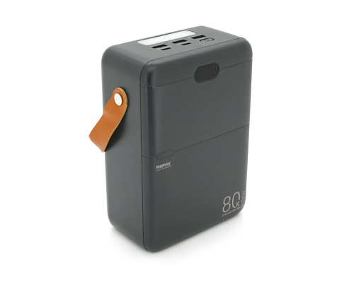 Power Bank Remax RPP-118 80000mAh, 3USB+Type-C, PD+QC 27W+22.5W, Black, 1.7kg