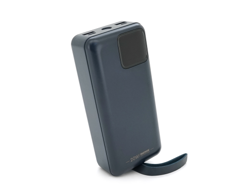 Power Bank Remax RPP-550 30000mAh, USB+Type-C+ кабелю Lighting+Type-C, 22.5W, Black, 0.67kg