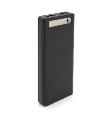 Power bank Voltronic M10-PD під 10х18650, flashlight, Output:5V-3A/9V-2A/12V-1.5A, Micro-USB, Type-C, Digital display, ABS, PVC, Black, BOX