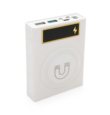 Power bank Voltronic CX4-PD-QIMagnetic під 4х18650, Magnetic Wireless Charger, Output:22.5W, Micro-USB, Type-C, Lightning, ABS, PVC, White, BOX