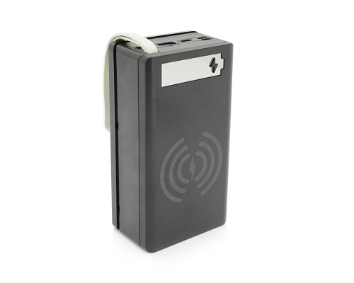 Power bank Voltronic C12-PD-QI під 12х18650, Wireless charger, Digital display, Output: 22.5W, Micro-USB, Type-C, Lightning, ABS, PVC, Black, BOX