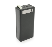 Power bank Voltronic C14 під 14х18650, Wireless charger, Digital display, Output: 10W, Micro-USB, Type-C, Lightning, ABS, PVC, Black, BOX