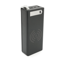 Power bank Voltronic CX16-PD-QI під 16х18650, Wireless charger, Digital display, Output:22.5W, Micro-USB, Type-C, Lightning, ABS, PVC, Black, BOX