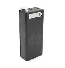 Power bank Voltronic CX16-PD-QI під 16х18650, Wireless charger, Digital display, Output:22.5W, Micro-USB, Type-C, Lightning, ABS, PVC, Black, BOX