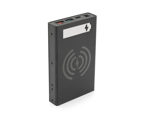 Power bank Voltronic CX5-PD-QI під 5х18650, Wireless charger, Digital display, Output: 22.5W, Micro-USB, Type-C, Lightning, ABS, PVC, Black, BOX