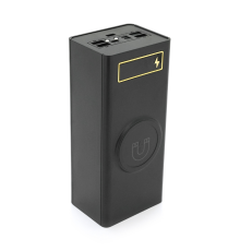 Power bank Voltronic D24-PD-QIMagnetic під 24х18650, Magnetic Wireless Charger, Output:22.5W, Micro-USB, Type-C, Lightning, ABS, PVC, Black, BOX
