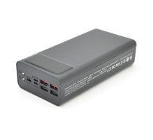 PowerBank 40000mAh, Input:5V/ 2.5A, 9V/2A, 12V/1.5A (Micro, Type-C, Lightning), Output:5V/4.5A, 5V/3A ,9V/2A, 12V/1.5A (2хUSB,Type-C), Q16,plastic,Black