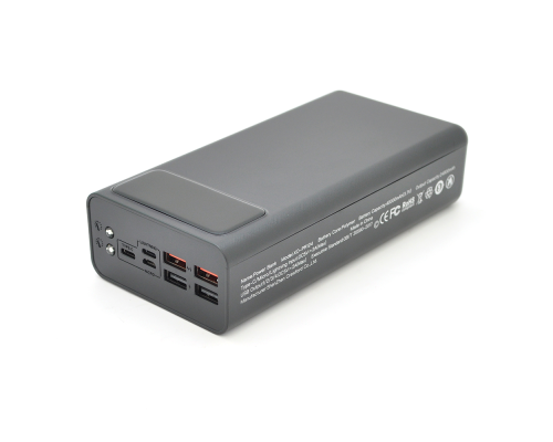 PowerBank 40000mAh, Input:5V/ 2.5A, 9V/2A, 12V/1.5A (Micro, Type-C, Lightning), Output:5V/4.5A, 5V/3A ,9V/2A, 12V/1.5A (2хUSB,Type-C), Q16,plastic,Black