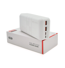 PowerBank XO-PR189 30000mAh,Input:5V/2.5A,9V/2A,12V/1.5A(Type-C,MicroUSB),Output: 4.5V/5A,5V/4.5A,5V/3A,9V/2A,12V/1.5A(2хUSB,Type-C),Q44,plastic,White