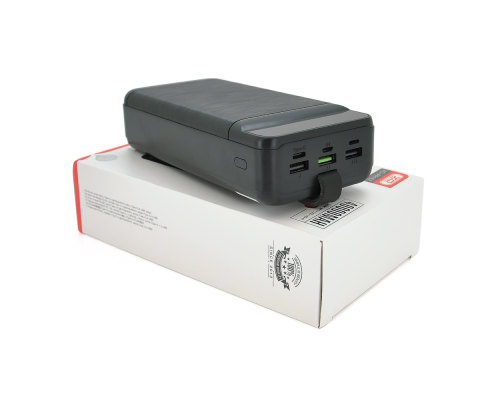 PowerBank XO-PR157 40000mAh, flashlight, Input:DC5.0V/ 2.5A,9V/2A, 12V/1.5A (Micro, Type-C, Lightning), Output: 5V/3А, 9V/2А, 12V/1,5А(3USB,Type-C),Q24,Black