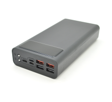 PowerBank XO-PR123 30000mAh, flashlight, Input :5V/2.5A, 9V/2A, 12V/1.5A (Micro,Type-C,Lightning), Output:5V/3A ,9V/2A, 12V/1.5A (3USB,Type-C), Q56,plastic,Black