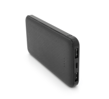 Powerbank ASONIC AS-P10 10000mAh, Output 2USB, Black, (215g), Blister