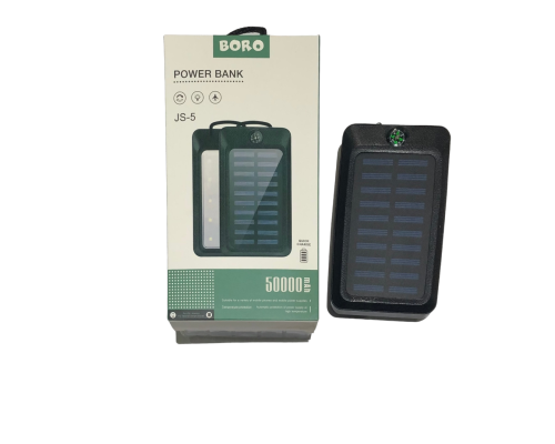 Повербанк с солнечной панелью (power bank) 50000mAh (2400mAh) Boro JS-5 Повербанк с солнечной панелью (power bank) 50000mAh (2400mAh) Boro JS-5