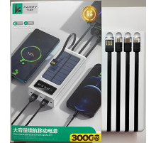 Power Bank Kamry 30000 mAh K-300 із сонячною панеллю та дротами