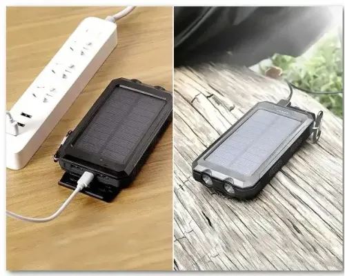 POWER BANK D003 на 30000 mAh і 2 USB із сонячною панеллю