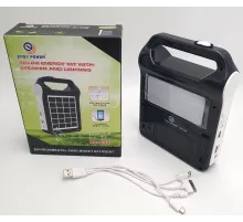 Радио-фонарь с солнечной панелью Bluetooth Power Bank станция 2400мА (съёмные 2*18650) EASY POWER EP-036 Радио-фонарь с солнечной панелью Bluetooth Power Bank станция 2400мА (съёмные 2*18650) EASY POWER EP-036