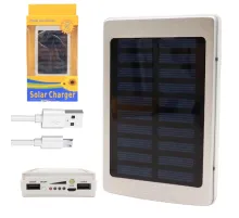 Ударостійкий сонячний повербанк Solar 20000 mAh, Сірий