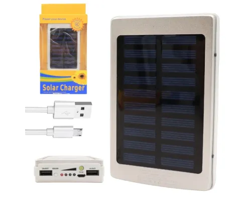 Ударопрочный солнечный повербанк Solar 20000 mAh, Серый Ударопрочный солнечный повербанк Solar 20000 mAh, Серый