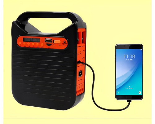 Ліхтар-Power Bank EP-391bt радіо-блютуз із сонячною панеллю + лампочки 3 шт.