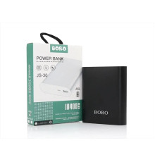 Универсальная мобильная зарядка Power Bank JS-30 Boro 10400 mAh серебристый