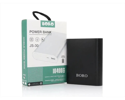 Универсальная мобильная зарядка Power Bank JS-30 Boro 10400 mAh серебристый Универсальная мобильная зарядка Power Bank JS-30 Boro 10400 mAh серебристый