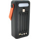 Повербанк NEW на сонячній батареї 50000 mAh c USB і вбудованими кабелями PowerBank JS-635CX