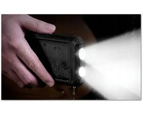 POWER BANK D003 на 30000 mAh і 2 USB із сонячною панеллю