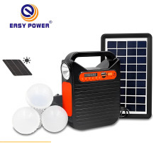 Фонарь-Power Bank EP-391bt радио-блютуз с солнечной панелью+лампочки 3шт