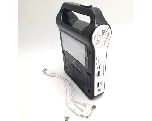 Радіоліхтар із сонячною панеллю Bluetooth Power Bank станція 2400 мА (знімні 2*18650) EASY POWER EP-036 Радіоліхтар із сонячною панеллю Bluetooth Power Bank станція 2400 мА (знімні 2*18650) EASY POWER EP-036