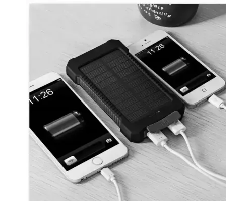 POWER BANK D003 на 30000 mAh і 2 USB із сонячною панеллю