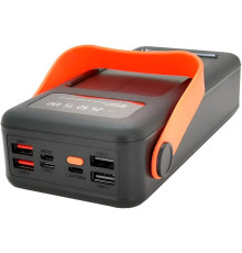 Повербанк NEW на сонячній батареї 50000 mAh c USB і вбудованими кабелями PowerBank JS-635CX