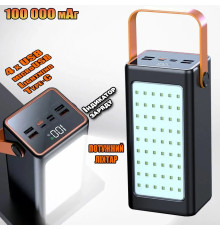 Повербанк 100000 mAh YM-655 широка коробка, Зовнішній акумулятор зі швидким заряджанням, Powerbank